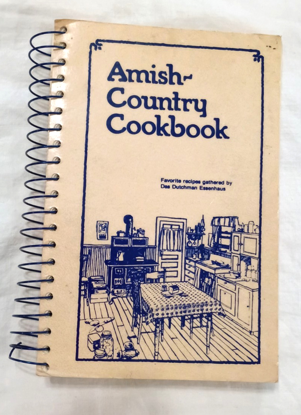 VTG Amish Country Spiral Bound Soft Cover Cookbook 1979 Essenhaus Indiana USA